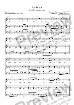 page one of Innsbruck (O food to pilgrims given) - Descant