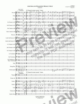 page one of Australian Folksong Medley No. 2 - Orchestra