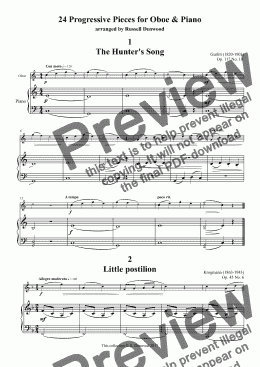 page one of Denwood - 24 Progressive Pieces for Oboe & Piano