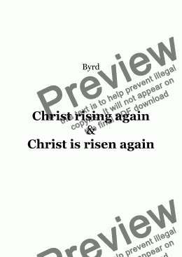 page one of Christ rising again & Christ is risen again