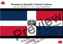 page one of Dominican Republic National Anthem for Brass Quintet