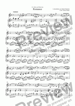 page one of Kotschubey - Romance for Violin and Piano