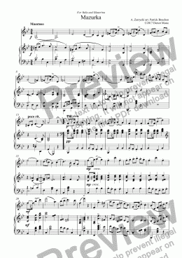 page one of Zarzycky - Mazurka for Violin and Piano