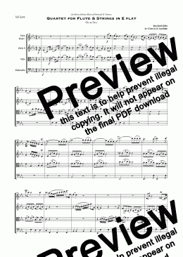 page one of Zielche - 6 Quartets for Flute & Strings