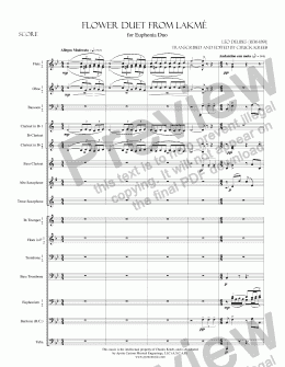 page one of Delibes - Flower Duet From Lamke