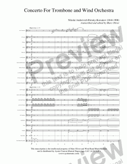 page one of Rimsky-Korsakov - RK Trombone Concerto