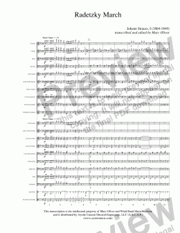 page one of Strauss I - Radetzky March