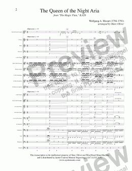 page one of Mozart - Queen of the Night Aria