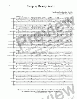 page one of Tchaikovsky - Sleeping Beauty Waltz