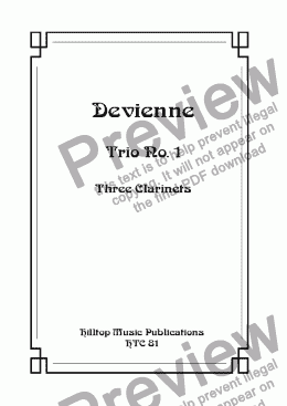 page one of Devienne Trio No. 1