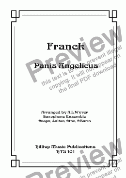 page one of Panis Angelicus