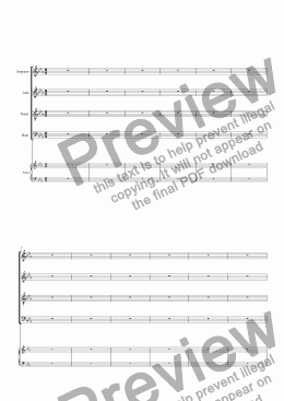 page one of CHORAL SONG - 'THE LAKE OF INNISFREE' for SATB Choir a cappella. Words: W. B. Yeats (1865-1939)