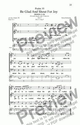 page one of Psalm  35 Be Glad and Shout For Joy (Introit)