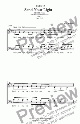 page one of Psalm  43 Send Your Light (Introit)