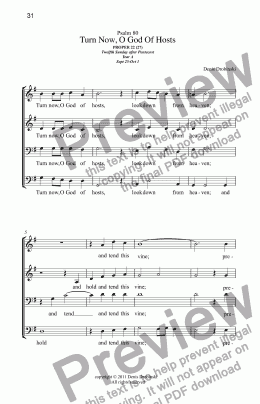 page one of Psalm  80 Turn Now O God Of Hosts (Introit)