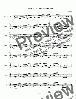 page one of Articulation exercise (clt)