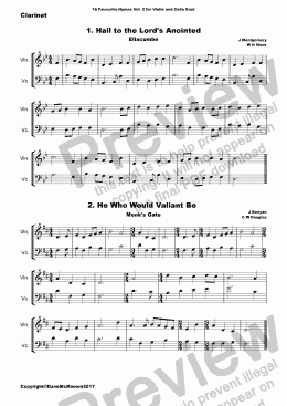 page one of 16 Favourite Hymns Vol.2 for Violin and Cello Duet