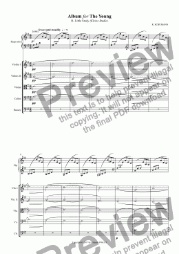 page one of SCHUMANN: Album for The Young / 14. Little Study (Kleine Studie).