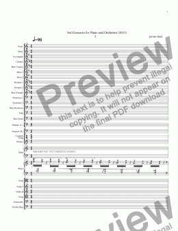 page one of 3rd Piano Concerto (first 12 minutes)