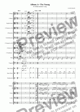 page one of SCHUMANN: Album for The Young / 36. Italian mariners' song.