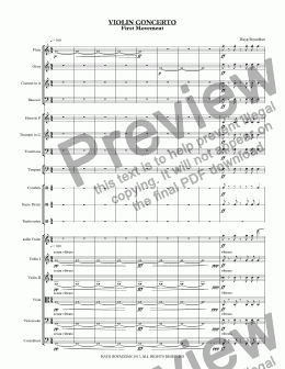 page one of Violin Concerto (violin & orchestra)