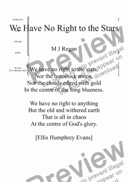 page one of We Have No Right to the Stars