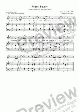 page one of Regent Square (Christ is made the sure foundation) - Descant