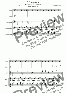 page one of Ringtones for Percussion #5