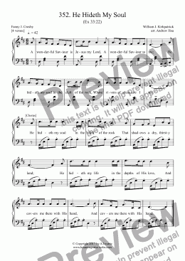 page one of He Hideth My Soul - Easy Piano 352