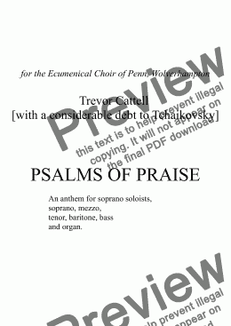 page one of PSALMS OF PRAISE.