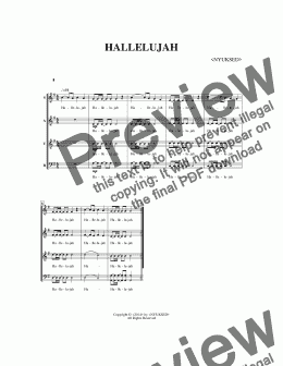 page one of hallelujah