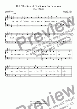 page one of The Son of God Goes Forth to War - Easy Piano 105