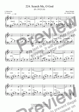 page one of Search Me, O God - Easy Piano 224