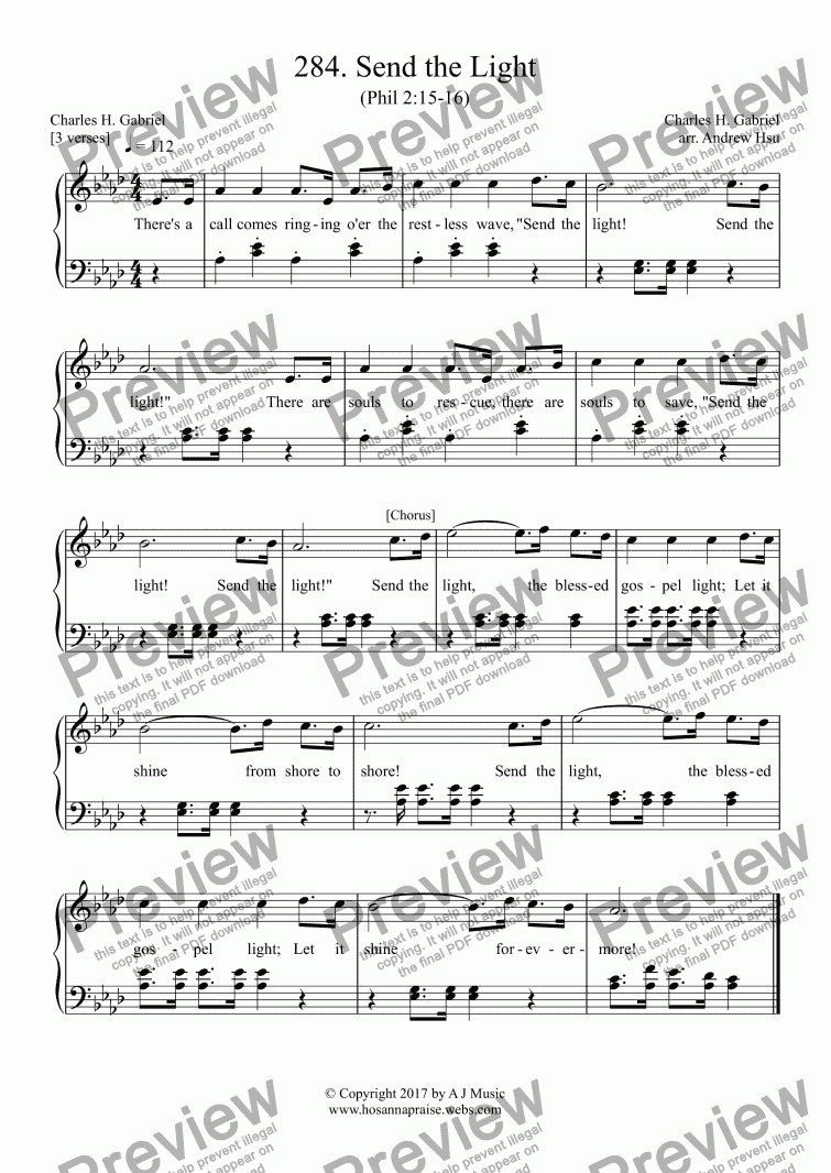 send-the-light-easy-piano-284-download-sheet-music-pdf-file