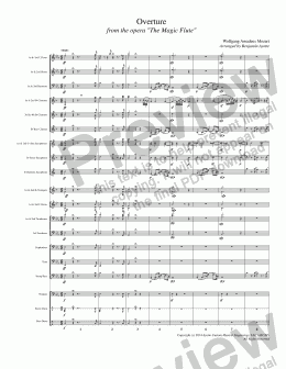 page one of Mozart - Magic Flute Overture