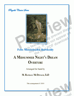 page one of Mendelssohn - Midsummer Nights Dream Overture