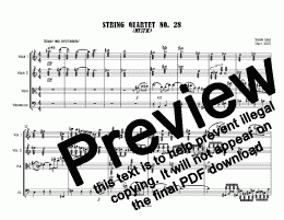 page one of String Quartet No 28 (Mystic) - Score and parts