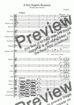 page one of A Very English Requiem - Domine Jesu Christe