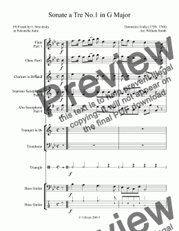 page one of Sonate a Tre No.1 in G Major