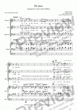 page one of Pie Jesu