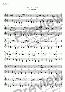 page one of LAZY  TUNE