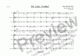 page one of My Lute, Awake! (high voice, harp & ensemble) [arr. 2003]