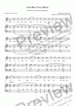 page one of God Rest You Merry - Descant