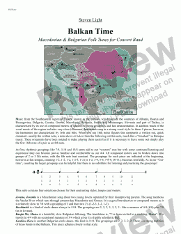 page one of Balkan Time