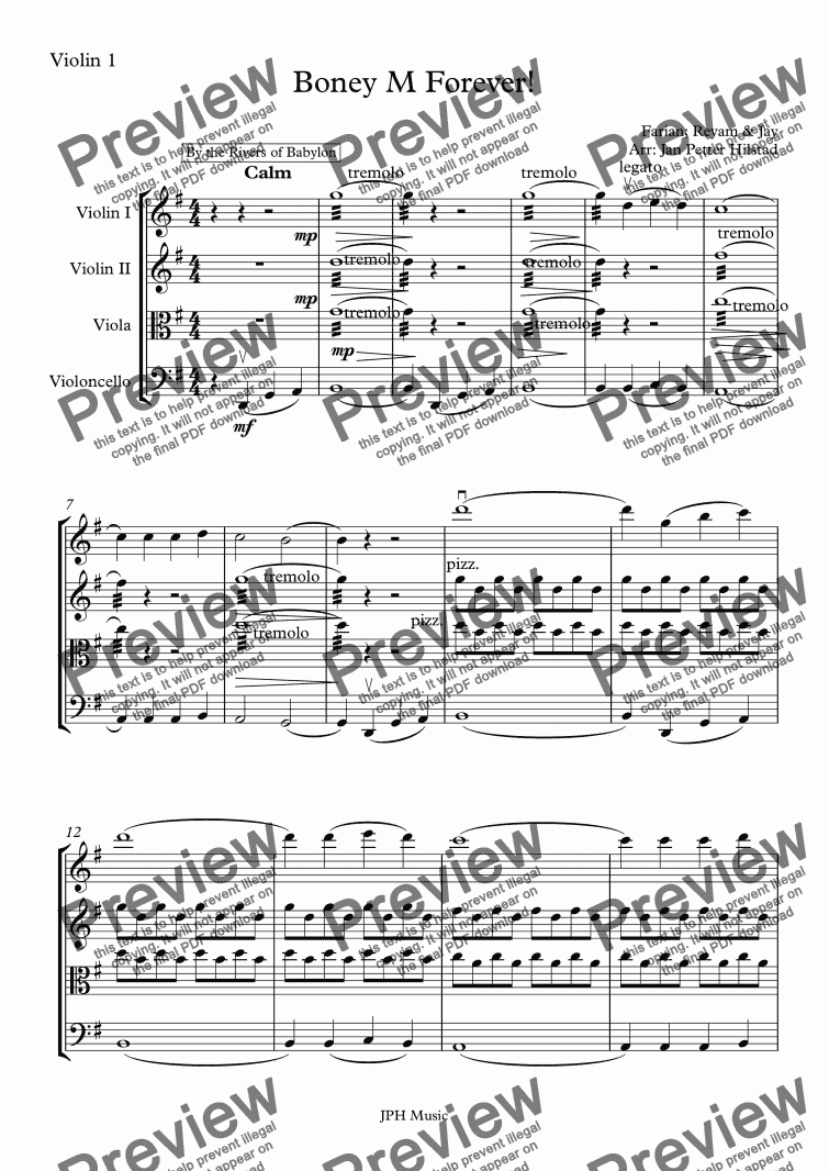 Boney M Forever Download Sheet Music Pdf File