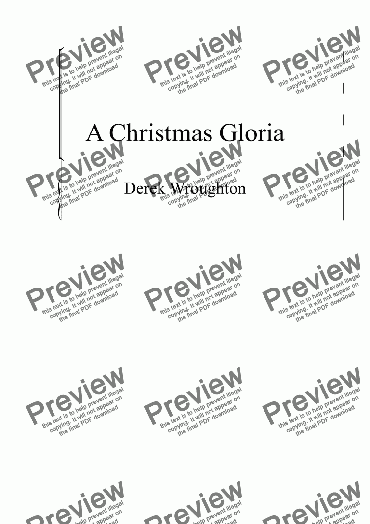 A Christmas Gloria - Download Sheet Music PDF file