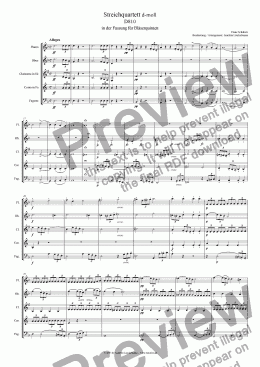 page one of String quartet D 810
