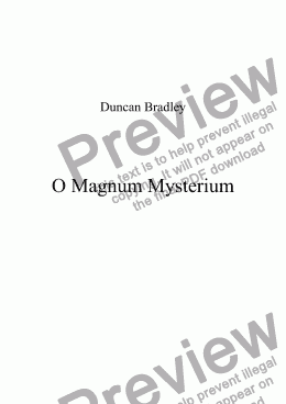 page one of O Magnum Mysterium