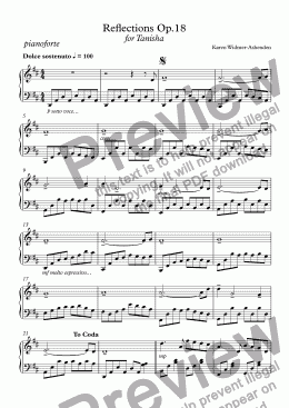 page one of Reflections Op.18