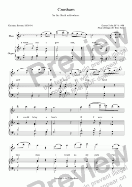 page one of Cranham (In the bleak mid-winter) - with flute descant